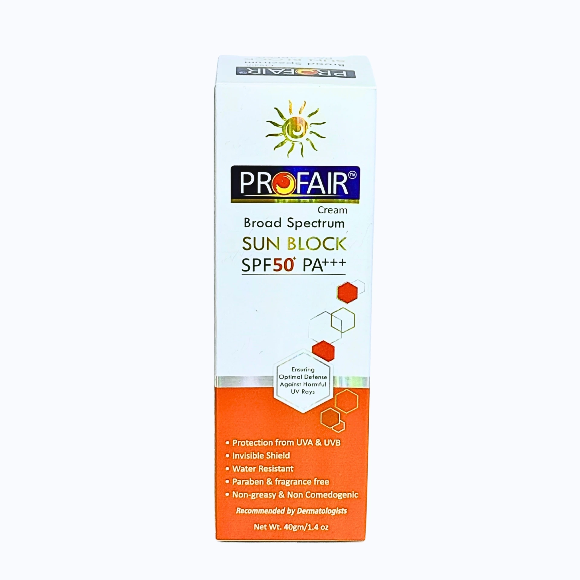 Profair cream sunscreen SPF 50